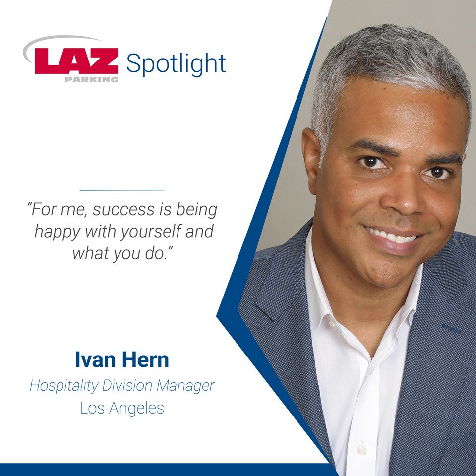 LAZParking's tweet photo. For this month’s #LAZSpotlight, we want to RAVE about Ivan Hern, Director of Operations, Commercial in #LosAngeles. His spirit and commitment to #theLAZway has made a lasting impression on everyone he works with. Let’s all give a virtual Standing O for Ivan!
#OwnTheMojo #NEGU https://t.co/WehlRh5uxH