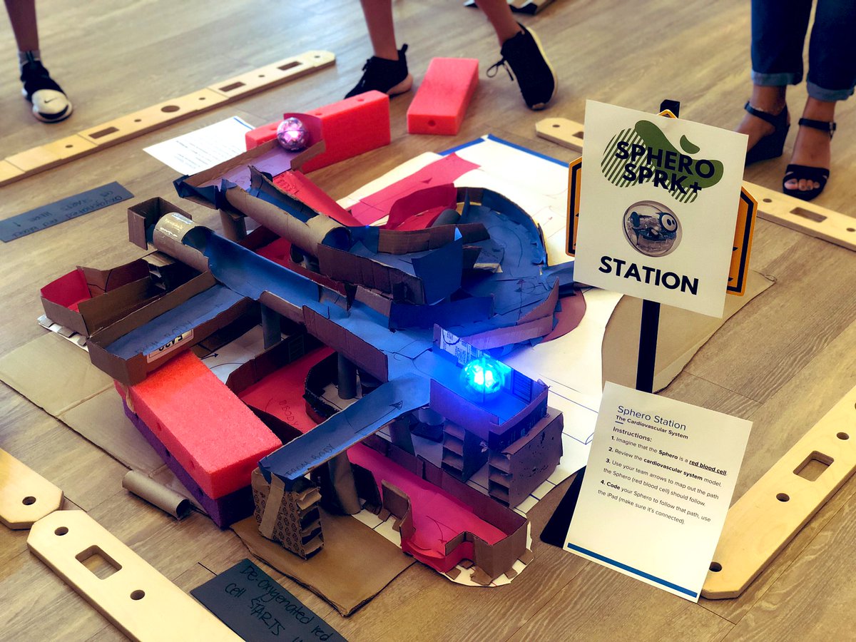 KA_teach's tweet image. How do we learn? We learn through #VirtualReality #AugmentedReality #Beebots #Sphero #MergeCube Studying the human body systems through STEAM! #aislearns @atlantaSTEAM @shaunyk @peluchiflores @jonzamarripa