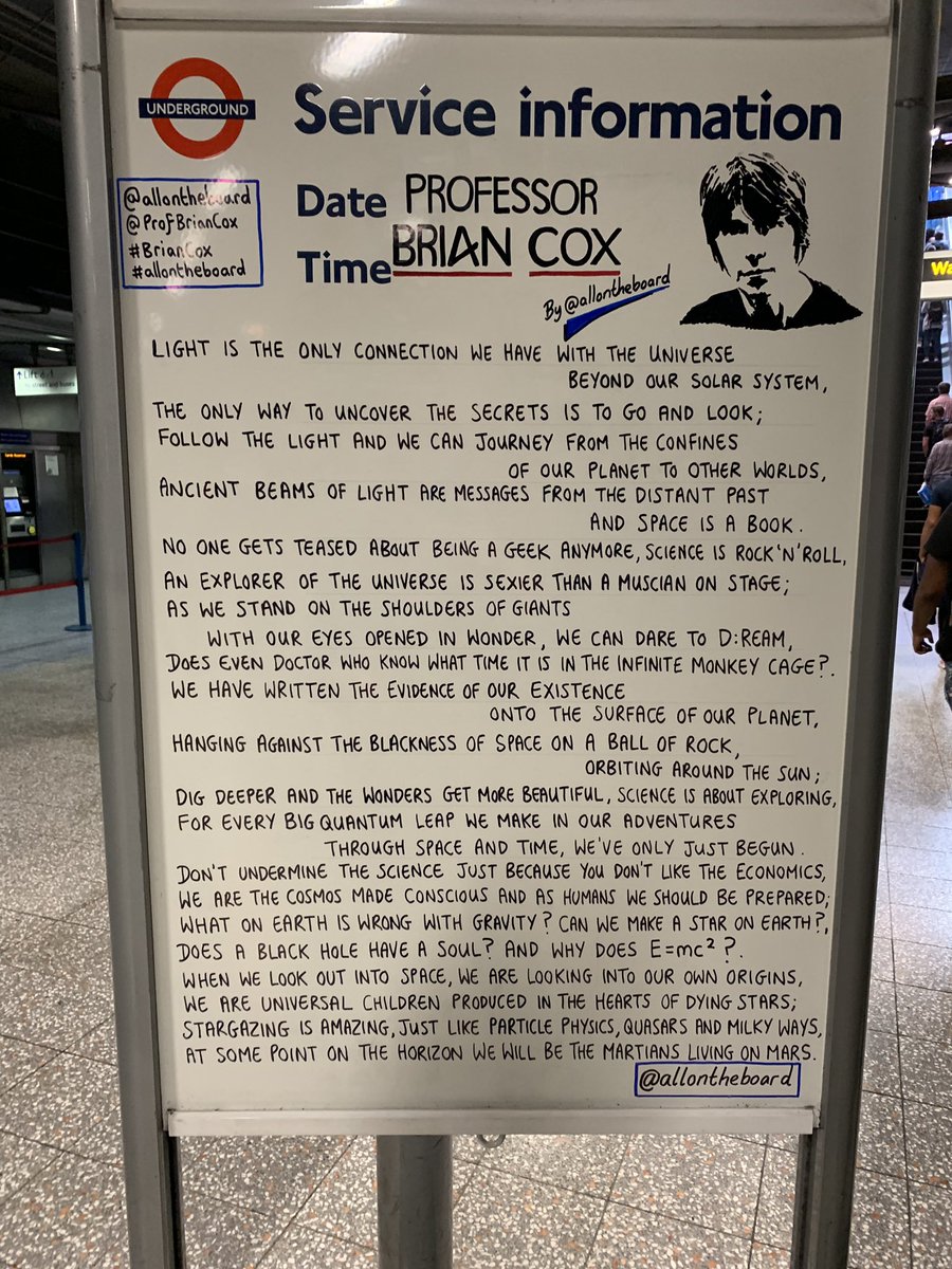 I’ve got my questions ready for tonight! <a href="/ProfBrianCox/">Brian Cox</a> <a href="/TfL/">TfL</a> <a href="/TheO2/">The O2</a> #BrianCox #allontheboard