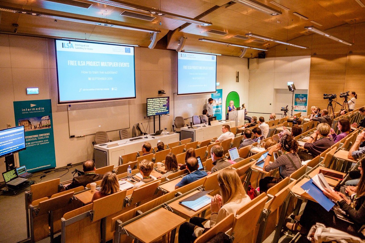 ASzarkowska's tweet image. #ILSAproject multiplier event How to train live subtitlers at #Intermedia2019Warsaw