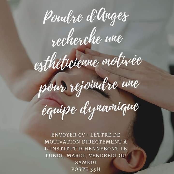 fansdebretagne's tweet photo. #Job @PoudredAnges  recrute  à #hennebont une #estheticienne #morbihan https://t.co/j4OCUlYWo3