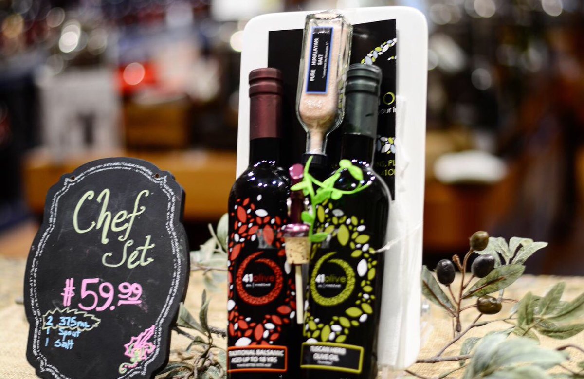 41_Olive's tweet photo. Your kitchen and taste buds will thank us later 😉 #infusedoliveoil #infusedbalsamicvinegar https://t.co/FRzKSMMSAQ