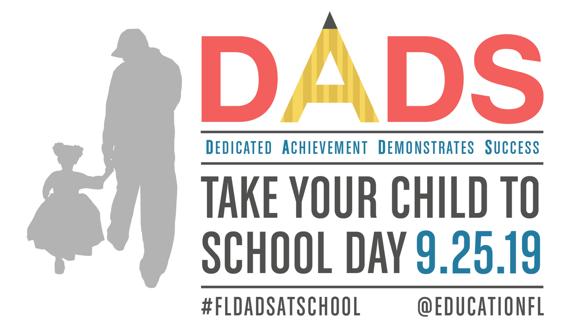 browardschools's tweet photo. .@browardschools celebrates @EducationFL's fifth annual Dads Take Your Child to School on Wednesday September 25. Fathers, grandfathers, uncles, brothers, foster fathers and other male role models are invited to take part in the celebration of #FLDadsAtSchool. https://t.co/9XNsaOewcJ