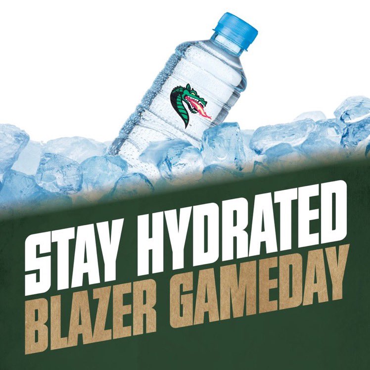UAB_FB's tweet photo. There will be free hydration stations inside the stadium this Saturday for fans to enjoy. You can locate the water at gates 3, 5, 7A and 13! 

💧 Stay thirsty my friends 💧 https://t.co/L7Bz6PZKgw
