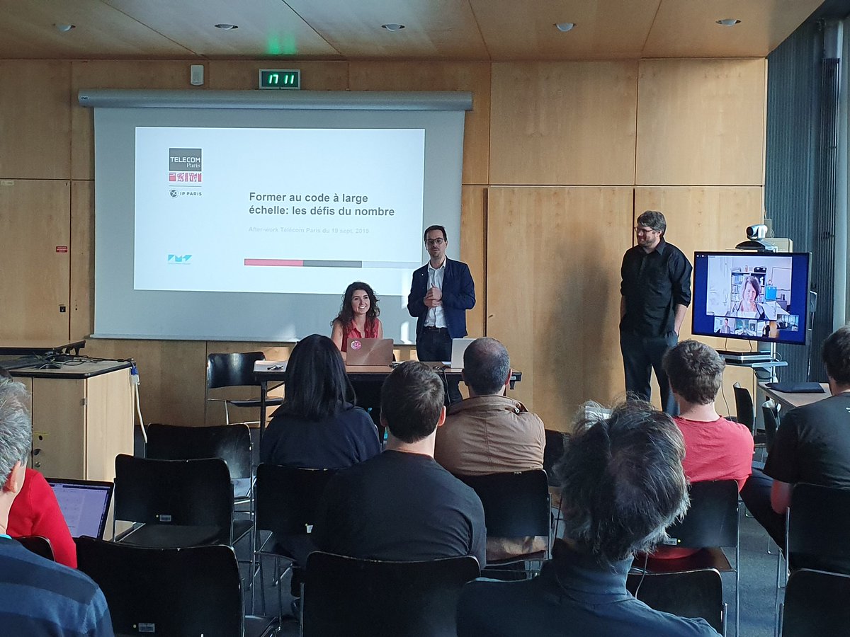 telecomparis's tweet image. La conférence pour parler du #défi de la formation au #codeinformatique à large échelle c'est en ce moment même à #TelecomParis avec @remisharrock
#formeraucode #conference