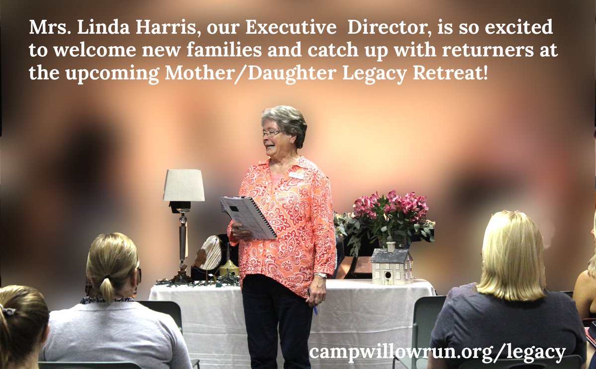 The Legacy Retreat is a little over two weeks away (Oct. 4-6)! Mothers and daughters in grades 6-12+, come hang out with us and share a weekend of memories together! campwillowrun.org/legacy