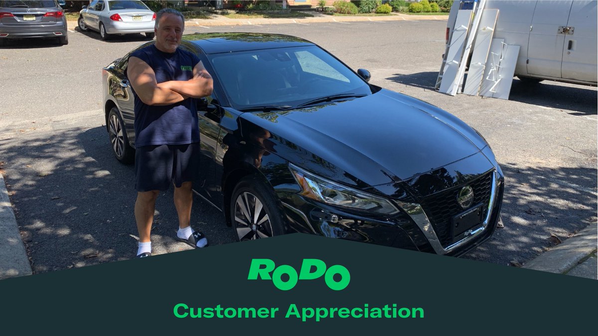 DriveRodo's tweet photo. Perry is flexing the Nissan Altima he leased through Rodo.

Enjoy the new ride! #ReadySetRodo

https://t.co/6SDPPQfIGv https://t.co/lzYjU4jkEo