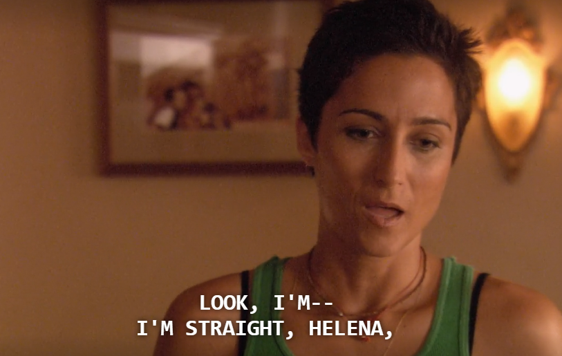 heyKQ's tweet photo. The L Word always nails its casting (the below actress, playing a straight person, is Jodie Foster's literal wife and has THIS haircut) https://t.co/M3H9JeWWh5