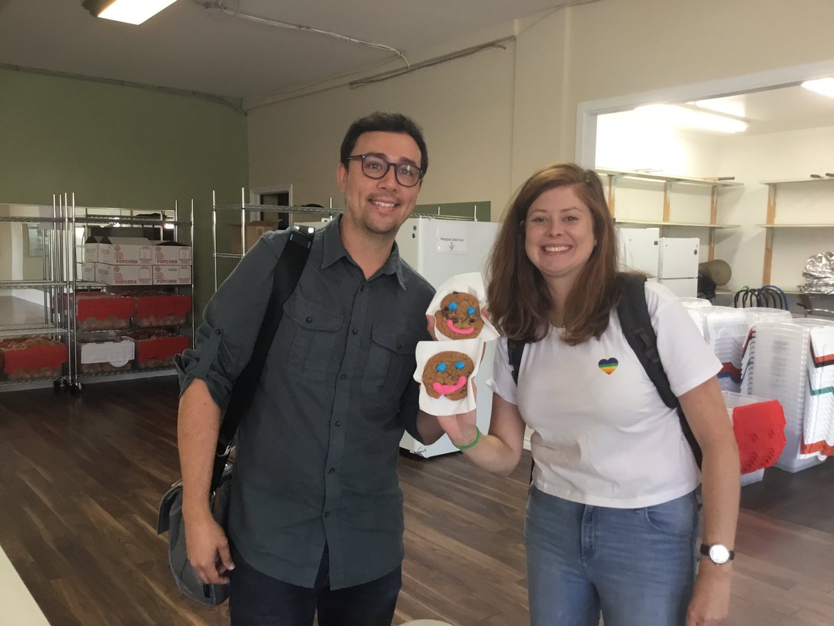 Food4KidsHamOnt's tweet photo. New day. New smiles. Tyler &amp; Marci from @MJMMedia. Come in for a meeting.... leave with a smile! @TimHortons @Food4KidsHamOnt @HFShare https://t.co/DNCnCHzcY5