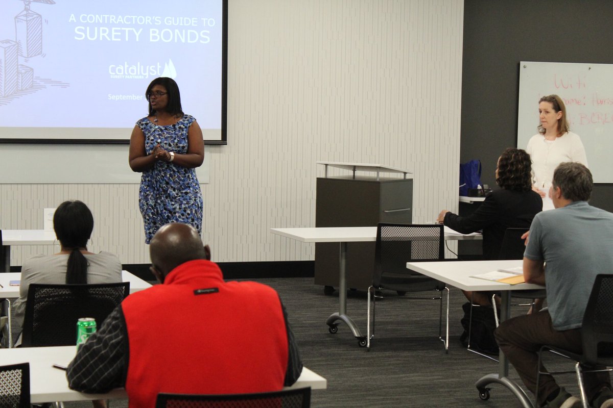 NatlInstitute's tweet photo. The #SBTRC is hosting a Bonding and Contracting lunch session here in Charlotte today! https://t.co/0CsMkQVp2z