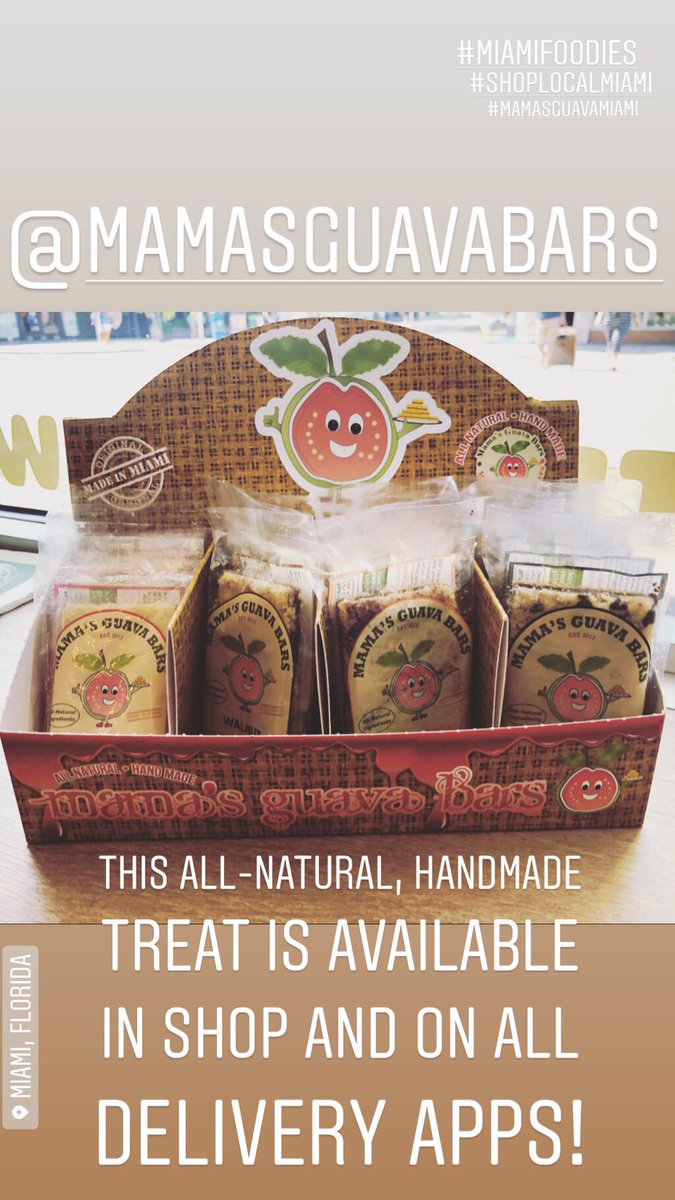 The3dough5's tweet image. Locally owned and made @mamasguavabars are the perfect treat! So proud to carry these delicious, handmade, all-natural bars! 😋 #mamasguavabars #3dough5 #shoplocalmiami
