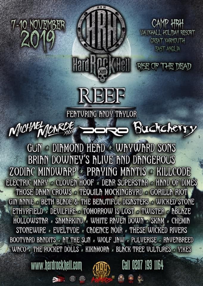 REEF are stoked to announce we will play to this years <a href="/hardrockhell/">HRH X</a> in Great Yarmouth 7/11/19. 
Teaming up with good friend #AndyTaylor who will be rocking out on 2nd guitar 🤘🤘🤘🤘
Limited day tickets released, go go go ⤵️
tinyurl.com/yychzcgp