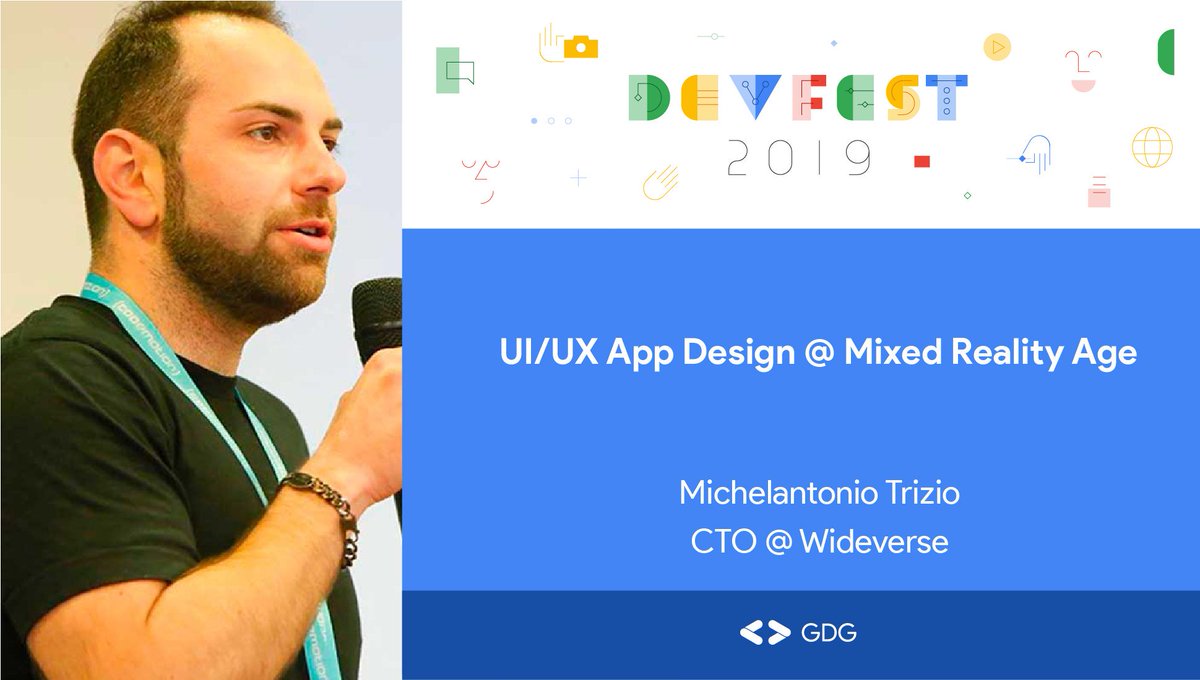 GdgHeraklion's tweet photo. Are you designing #AR apps?@mik3lantoni0 from @Wideverse will show you at the #DevFest 🇬🇷 how to design good #user interfaces &amp; provide a shine natural interaction based on mixed reality paradigm.
🎯Book your seat! https://t.co/CMPsTeHAKT
#DevFest19GR #GDGGreece #GDGHer #gdg #SFW https://t.co/u10lP6xogT