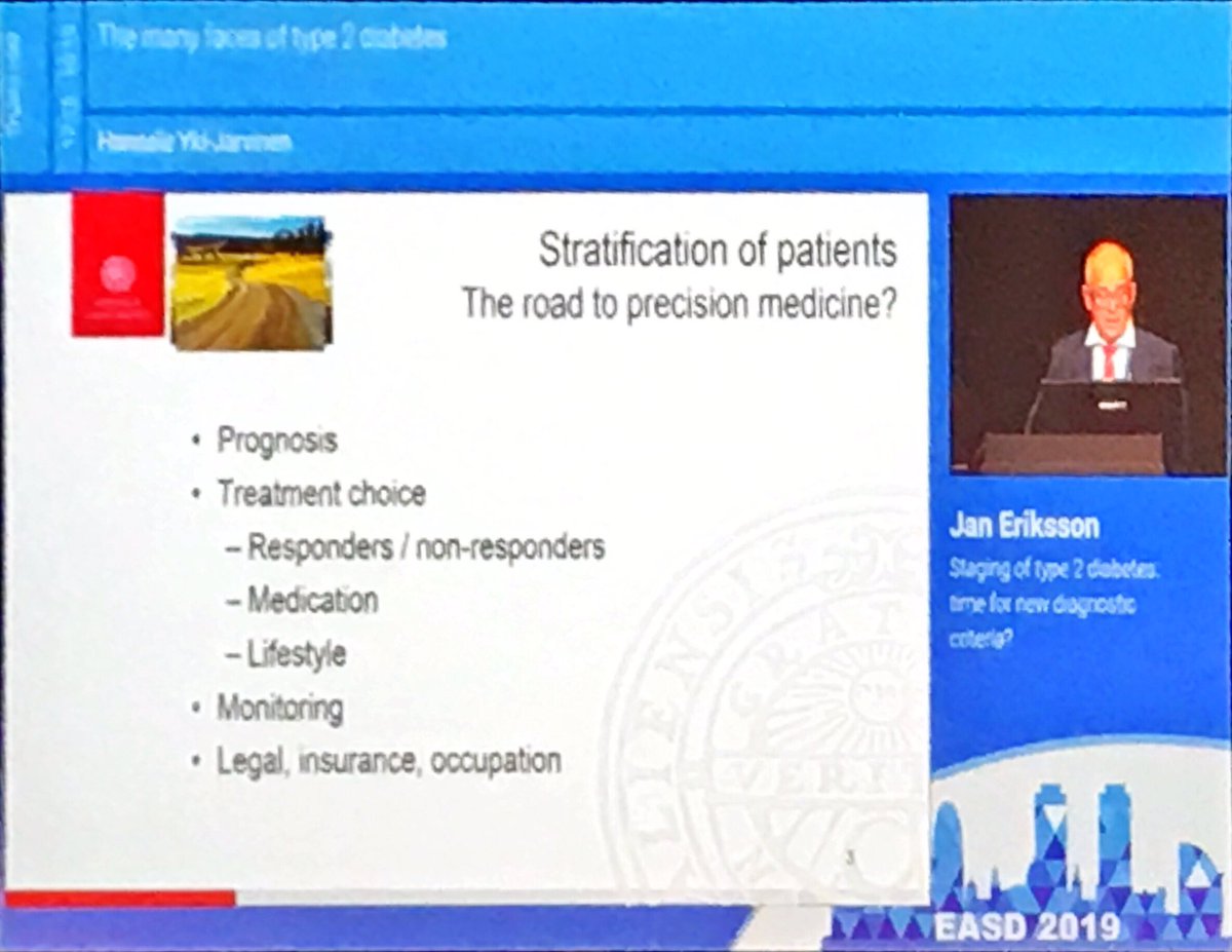 ManuelSerranoQ1's tweet photo. #easd19 Importancia de la medicina de precision👌.Profesor Jan Erikason nos recuerda las diversas caras de las diabetes a propósito de los 5 clúster que se identificaron en mayo 2018. La clave es conocer la causa para dirigir el remedio. No hay un “superfármaco” para todo‼️ https://t.co/M1bbKWTsbu