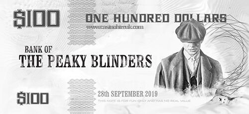Peaky Blinders Fun Money for an upcoming event!