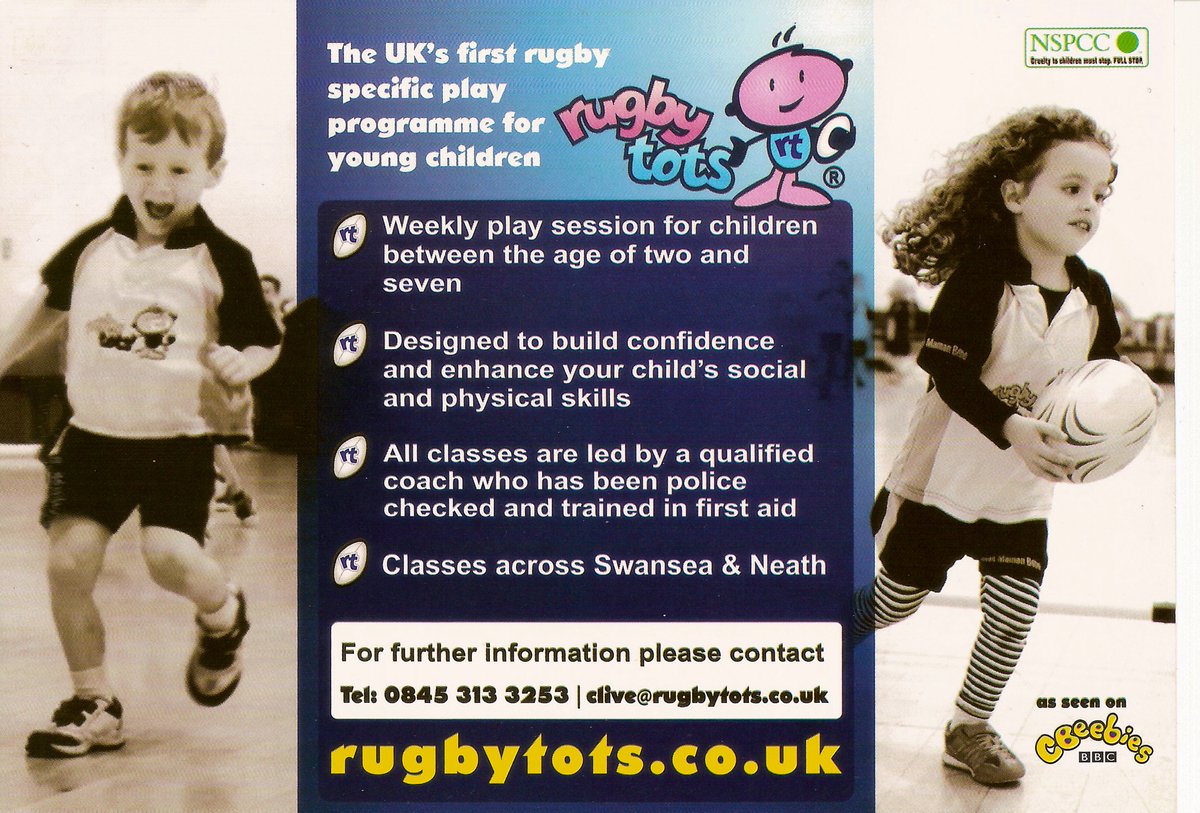 Rugby Tots every Friday at Ostreme, 4p.m!