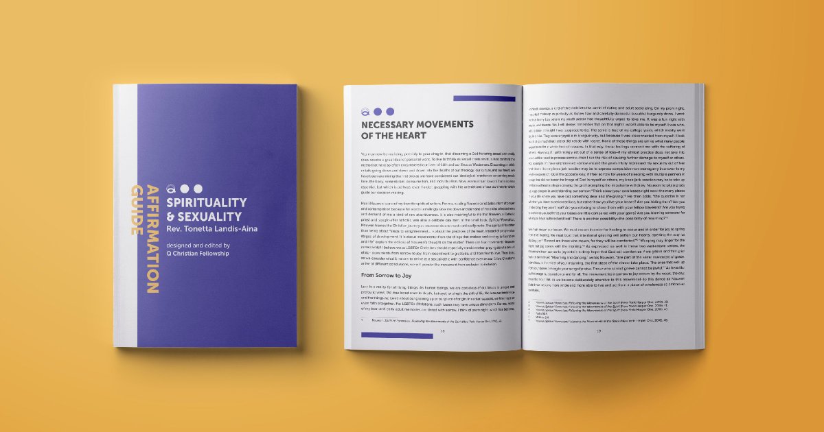Q Christian is incredibly excited to announce that our first Affirmation Guide on Sexuality and Spirituality, authored by Rev. Tonetta Landis-Aina, is now available at qchristian.org/guides!