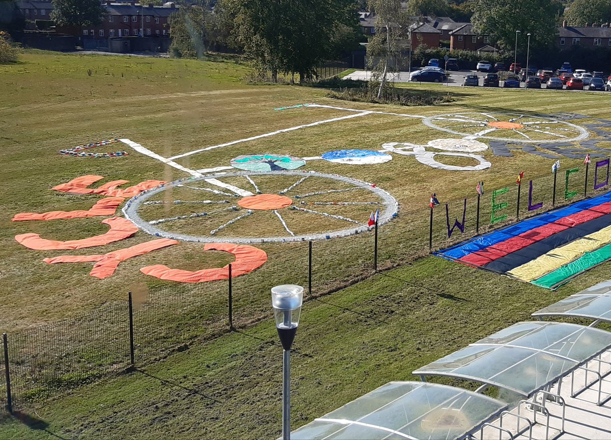 hhslettings's tweet photo. Look out for our land art Harrogate @HarrogayeHighSchool !
'Cycle and Recycle' supported by @northyorkscc 
We hope the
@StrayFM helicopter flies over! https://t.co/KMojBs9jvR