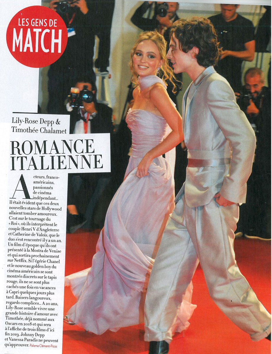 #MostradeVenise:
<a href="/lilyrosedepp13/">Lily Rose Depp</a>  &amp; <a href="/tchalametupdate/">Timothée Chalamet Updates</a> 
pour la presentation du film #TheKing 
dans <a href="/ParisMatch/">Paris Match</a> 
© <a href="/IPAPRESS/">IPA</a>  / Starface
<a href="/PaolaBenini/">paola benini</a>