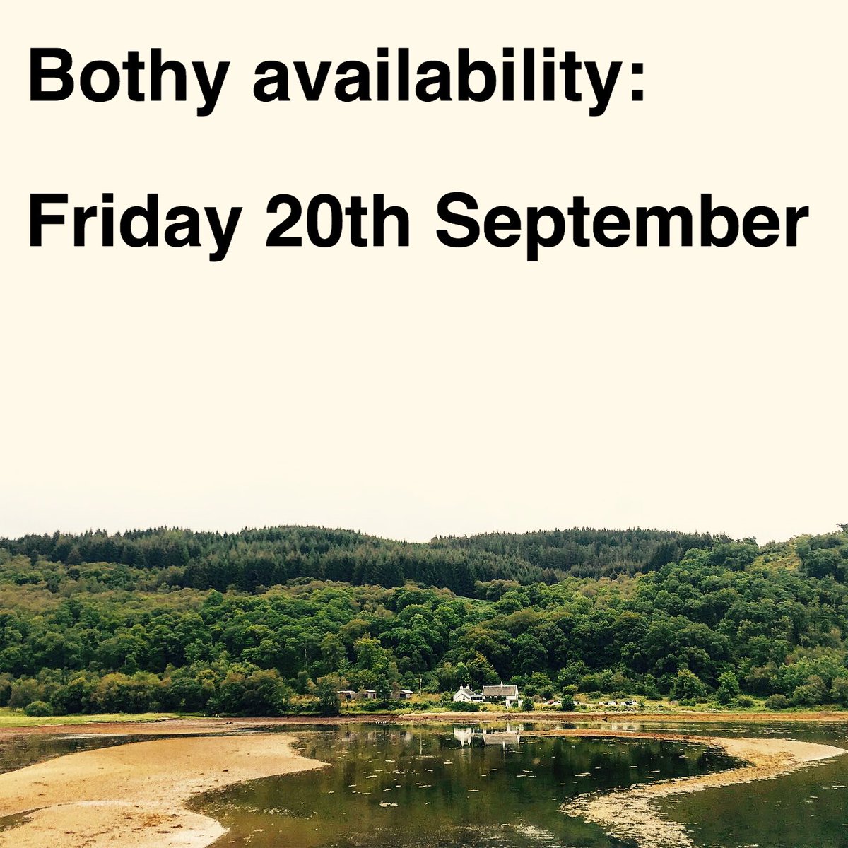 Last minute bothy cancellation for tomorrow night, folks! Phone the restaurant to book or book online.
