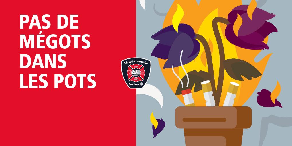 La fin de semaine se fera sous le signe du soleil et de la chaleur. Le SIM profite de l’occasion pour vous rappeler de ne pas éteindre vos #mégots dans la terre, le paillis ou autre matière similaire puisqu'il s’agit de sources potentielles d’incendie!🔥 bit.ly/2Jk3PwM