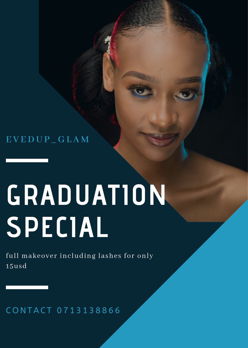 TafadzwaEvelyn's tweet photo. Book for your graduation makeup this November #NUST #evedup_glam #graduationglam https://t.co/bmw3zWbDYH