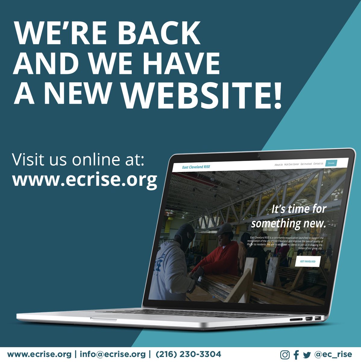 ec_rise's tweet photo. NEW SITE ALERT! 😄Visit us online at https://t.co/xNgIUX9l37 #eastclevelandrise #ecrise https://t.co/9lCwljvt9P