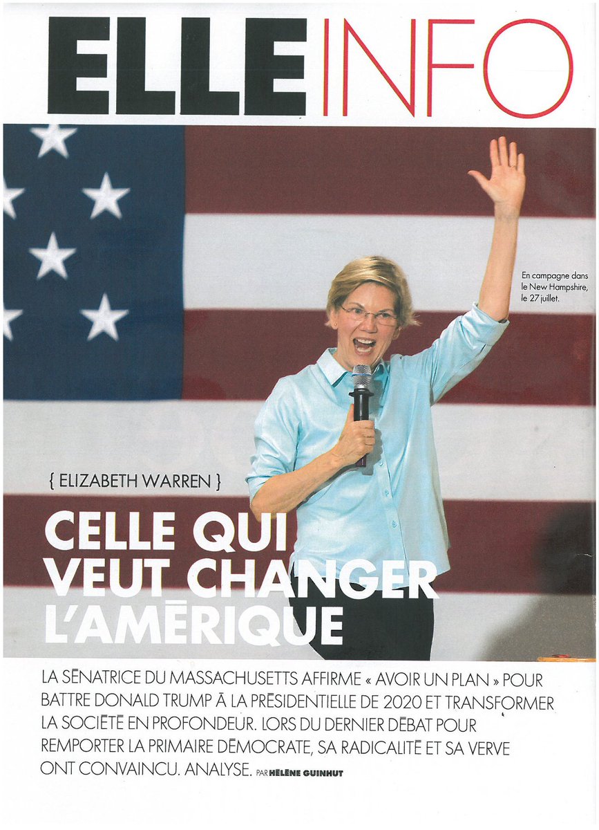 Elizabeth Warren dans <a href="/ELLE/">Elle Flanders</a> cette semaine
© <a href="/RickFriedman/">RickF</a> / <a href="/PolarisImages/">Polaris Images</a>  / Starface
 <a href="/Warrenolizer/">ElizabethWarrenNews</a>