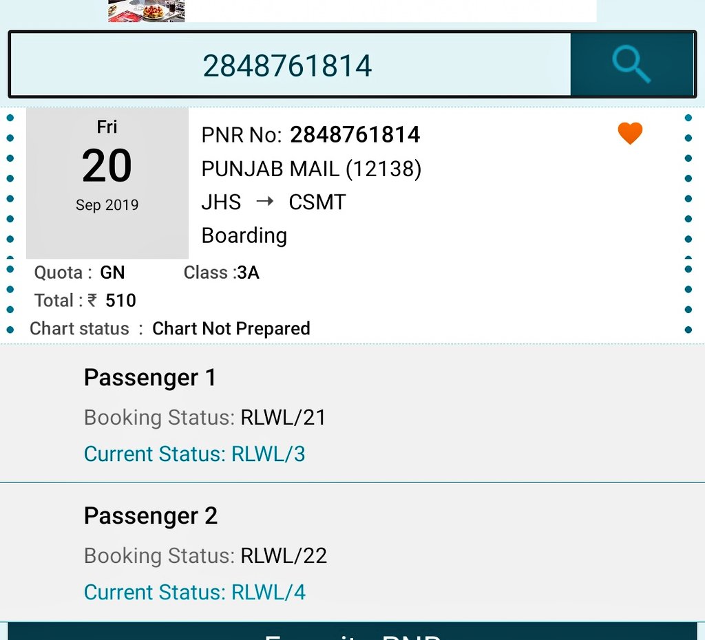 How To See Chart Prepared For Train