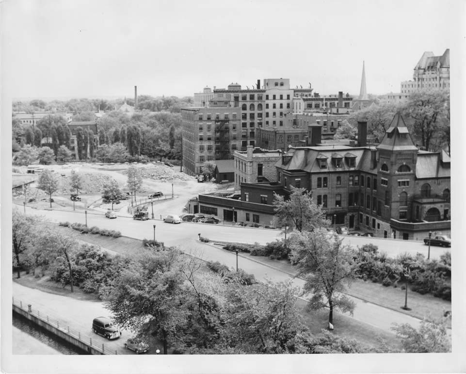 Aerial view showing and emphasizing moat [Ottawa Police Department] #newoldstock