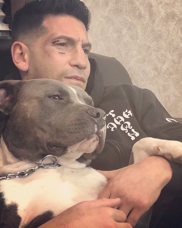 BernthalChina's tweet photo. #7DaysofJonBernthal Day 7 Fav Photo with Dogs 
I love when Jon and his dogs looked at each other affectionately. I love when his dog looked so much like him that it made me laugh. https://t.co/E0ZfKlfgH4