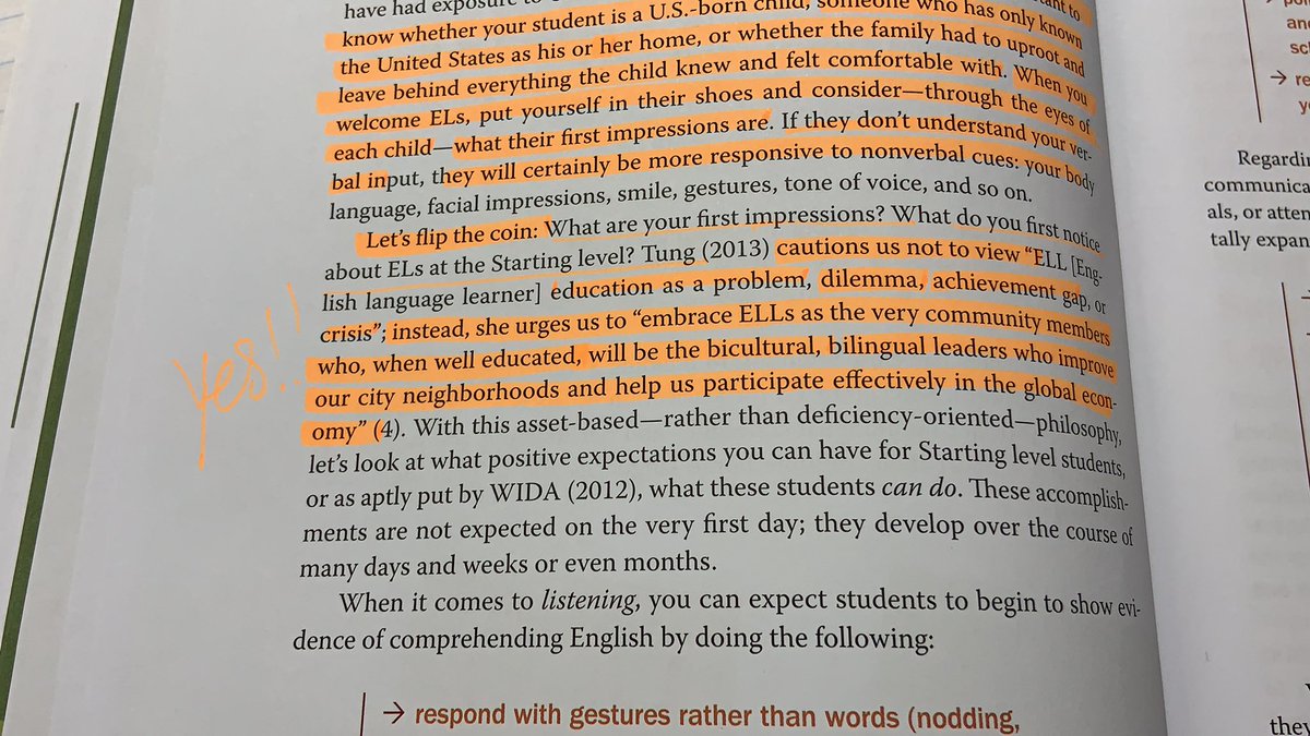 DoDeBoer1's tweet photo. Yes! Let’s stop seeing ELs as an “issue”and instead embrace the opportunity to contribute to the education of future bicultural bilingual leaders of our community and nation. Asset-based or deficit-based. What’s your approach? #GrowingLanguage&Literacy @AndreaHonigsfel https://t.co/N4QyckIyWv