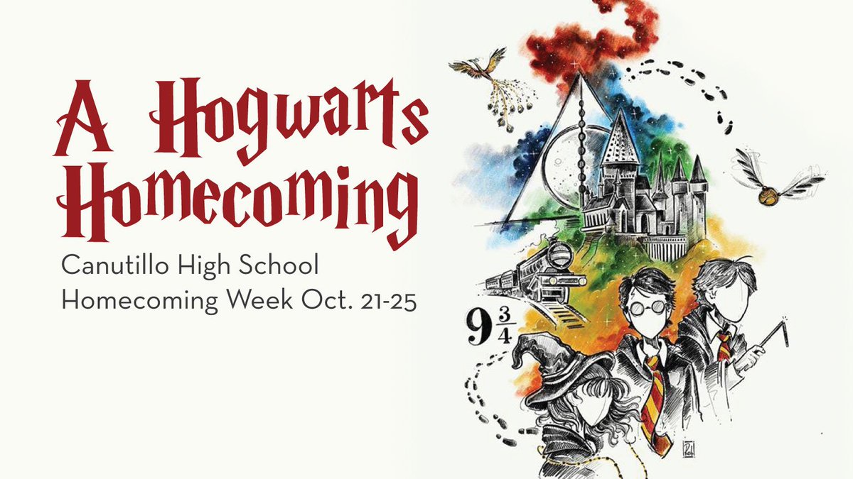 Homecoming is around the corner! Join us Oct. 21-25 for the Wizarding World of Canutillo! Don't forget to nominate a Canutillo alum for Outstanding Ex. You can find the nomination form on our website as well as the Parade Entry Form. bit.ly/2lXHi0G