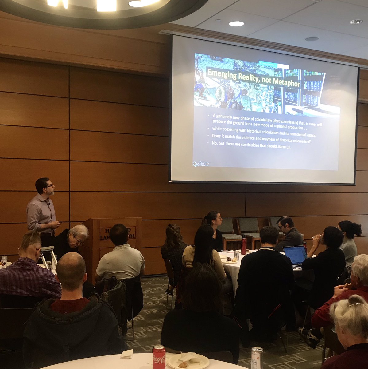 JessicaFjeld's tweet image. Today’s @BKCHarvard lunch talk on #DataColonialism as a new reality, not a metaphor, by @couldrynick and #UlisesAMejias — looking forward to reading their new book 📚