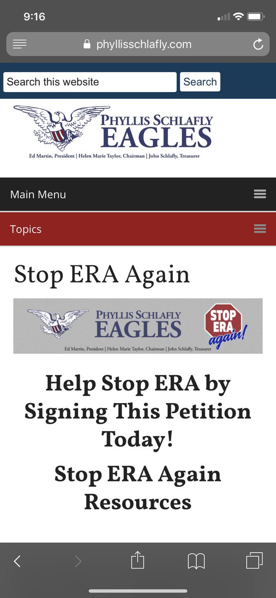 Knowink electronic poll book developer Mitch Milleville previously worked on MO Republican Ed Martin’s campaign. Ed Martin is President of the Phyllis Schlafly Eagles, which opposes the Equal Rights Amendment. 13/  https://www.phyllisschlafly.com/stopera/ 