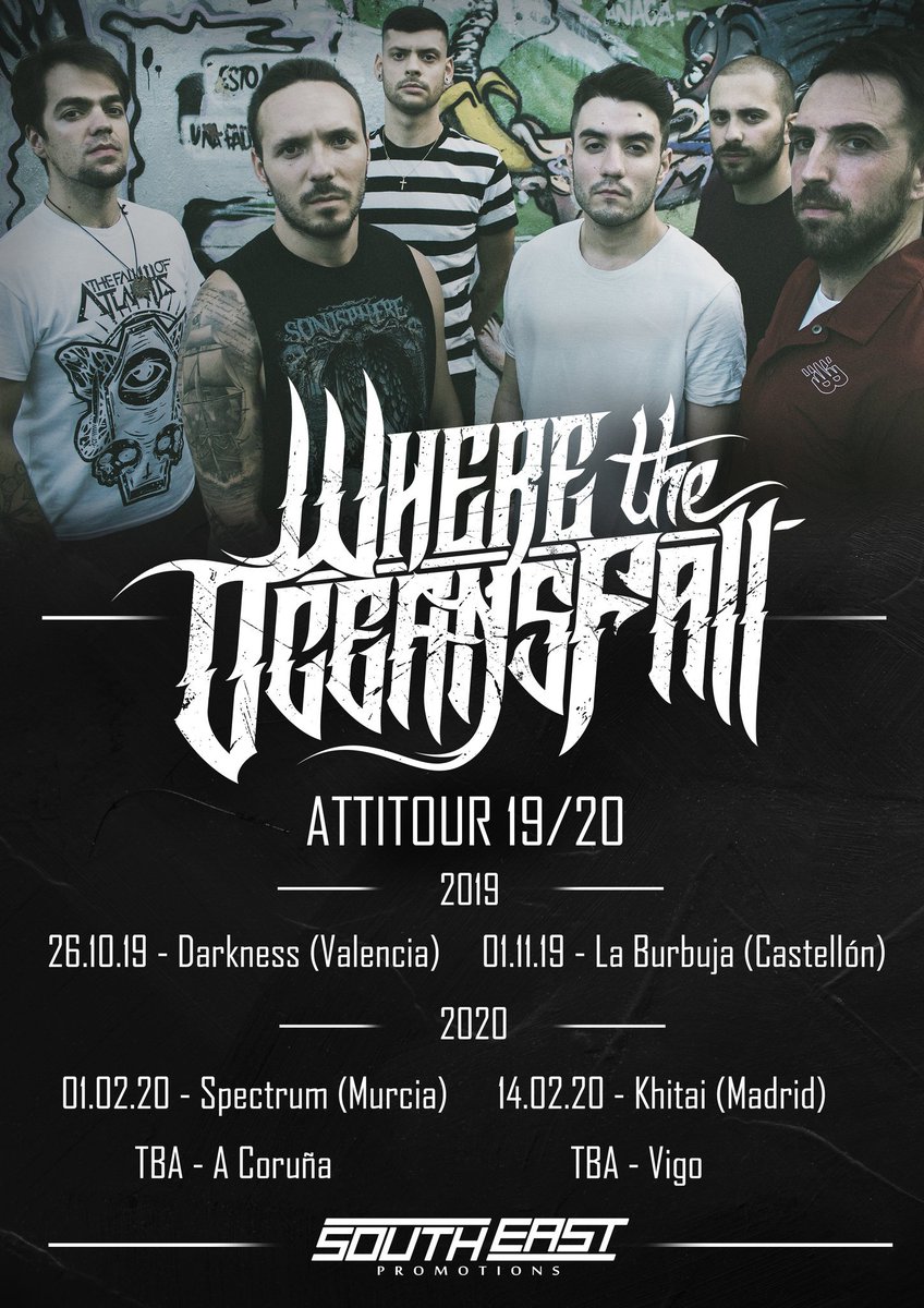 🌹ATTITOUR 19/20🌹

Aquí tenéis las primeras fechas de nuestra gira "Attitour" !

También queremos anunciar que de ahora en adelante formamos parte de la familia Southeast Promotions.
🔥(<a href="/southeastprmo/">SouthEast Promotions</a>)🔥

ATTITUDE

WTOF

Diseño: Ricardo Gómez Blazquez
Foto: Mr.Ziran