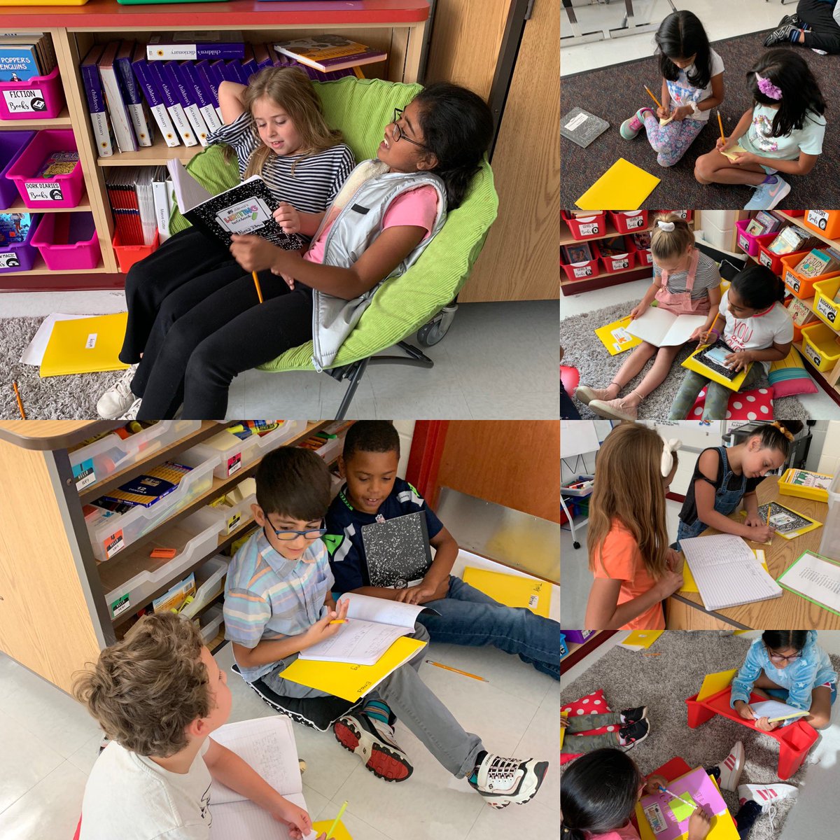3rdwithMrsM's tweet photo. Today we are working hard reviewing our small moment pieces with our learning partners! https://t.co/mPbyMMKvO6