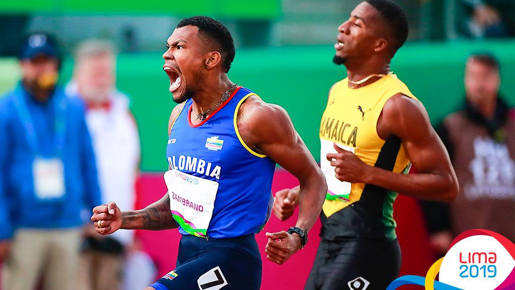 Courage, passion and drive. 💯 Anthony Zambrano showed all of them on the VIDENA athletics track to secure the gold medal 🥇 in men’s 400 m. Congrats, Colombia! 🇨🇴 📸 Héctor Vivas / Lima 2019 News Service