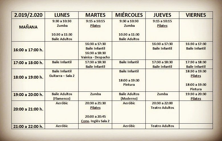 "NO HAY EXCUSAS, HAY MOTIVOS"
Calendario de actividades en nuestro barrio. ¡APÚNTATE YA! #ElCuboNonStop