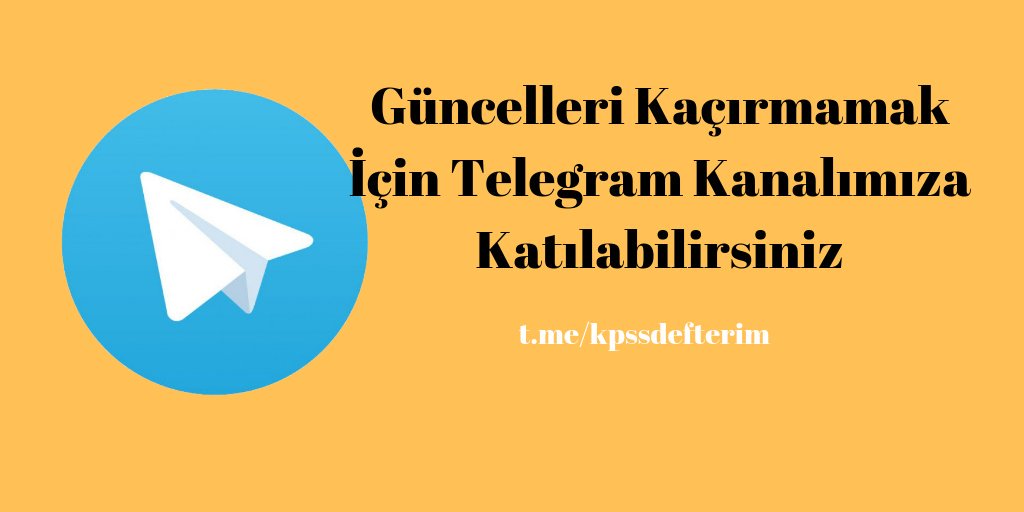 2020 KPSS Güncellerini Kaçırmamak için Telegram Uygulamasından Kanalımıza Katılabilirsiniz
Telegram Linkimiz --&gt;  t.me/kpssdefterim