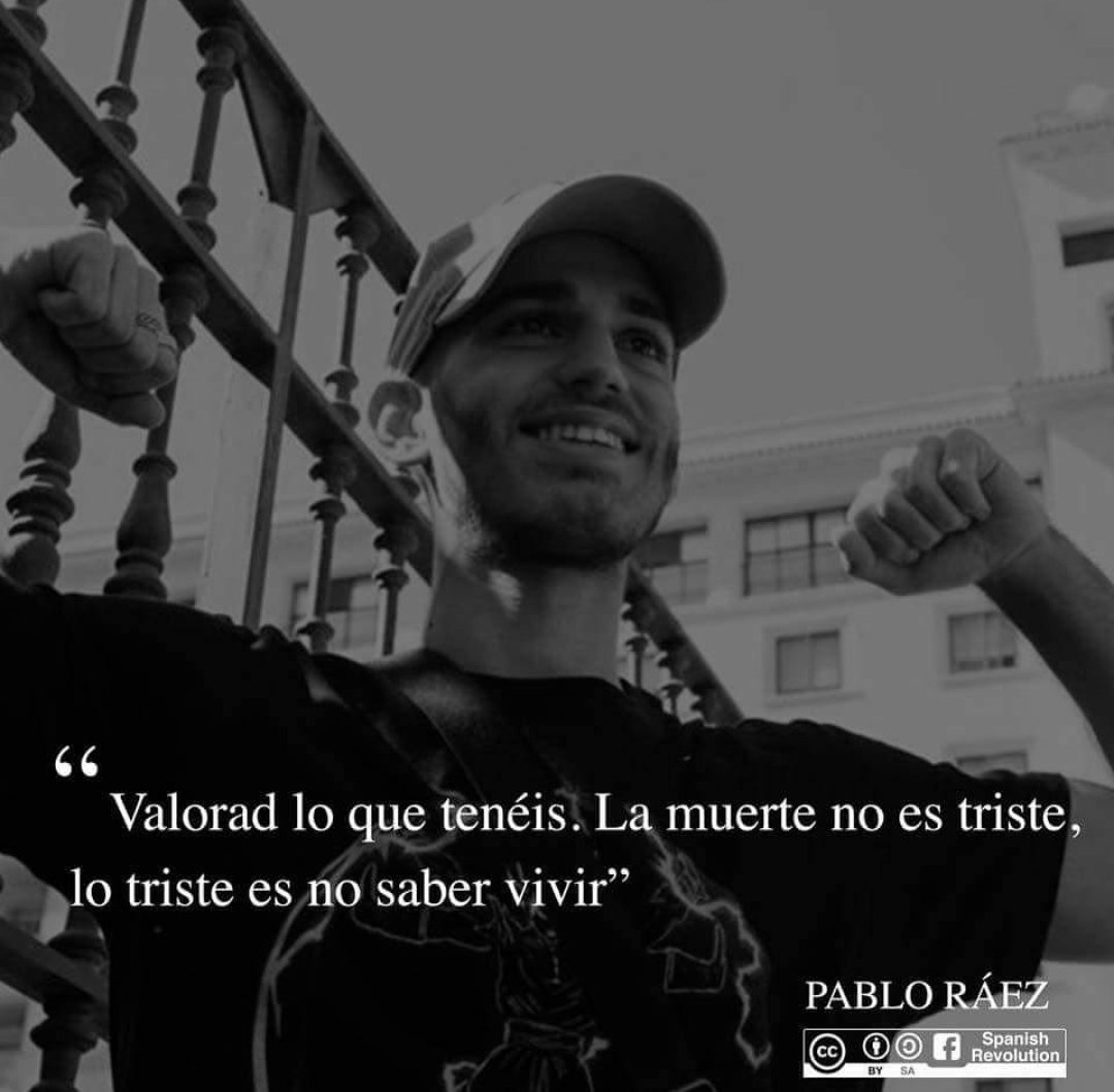 CrisdeSimon's tweet photo. #PabloRaez #SiempreFuerte "Valorad lo que tenéis. La muerte no es triste, lo triste es no saber vivir" https://t.co/Tb26MHkLt7