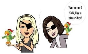 When <a href="/Bitmoji/">Bitmoji</a> doesn't have a pirate, resourceful teachers make their own, right @LoriSolomonMath? Happy #talklikeapirateday2019 #mycpms #ourstory #1LISD