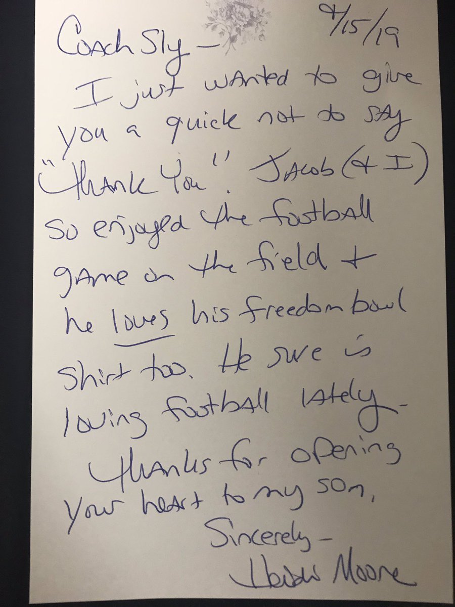 People often ask why we host the Freedom Bowl and take on logistically large athletic events. I always say, it is about the kids n their experiences n not only the players. This says it all! Thank you Jacob for a big part of Eagle Nation! #Mpire19🏈<a href="/UniteOurVoices/">Heidi J. Moore</a> <a href="/TheFreedomBowl/">Freedom Bowl</a>