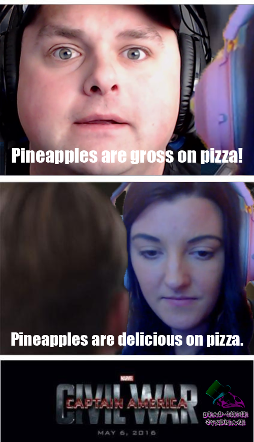 Drayle88's tweet photo. Hey @itsFatTony I heard a rumor concerning 🍍🍕. Lol I'm with @misstoxicpeach on this one. #IStandWithPeach #PineapplePizza #DeadMemeSyndicate https://t.co/s3AAb8rZcI