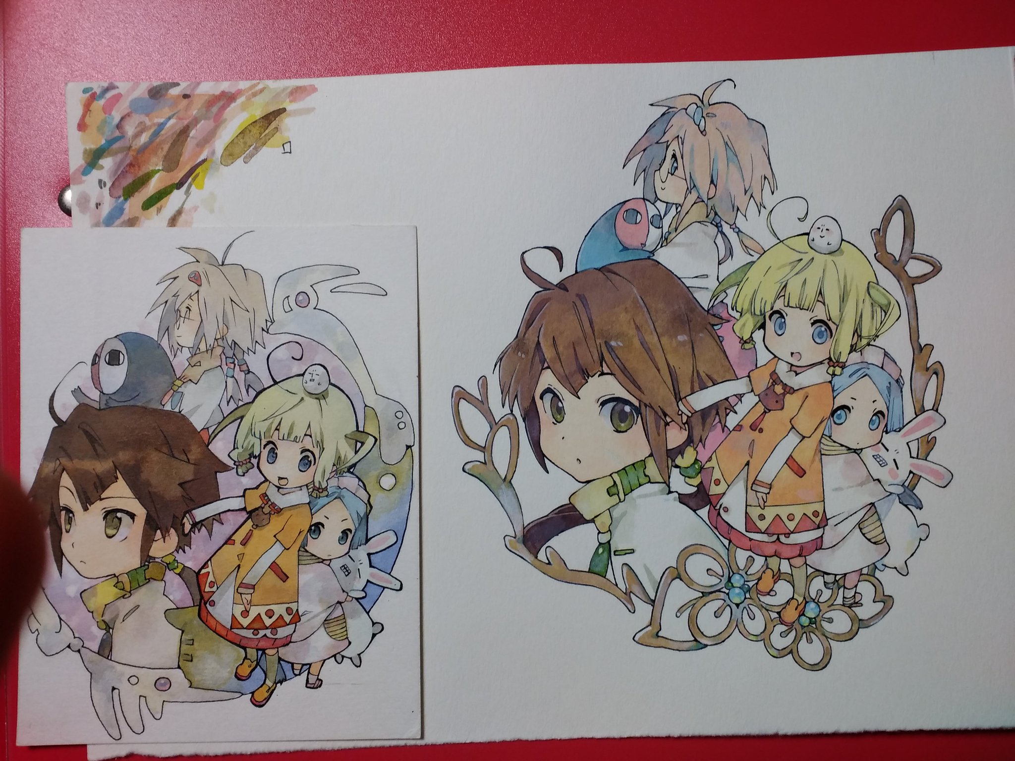白身魚 どちび あとエスさん関係で 描き直してみたりしてます 白身魚 どちび あとエスさん関係で 描き直してみたりしてます