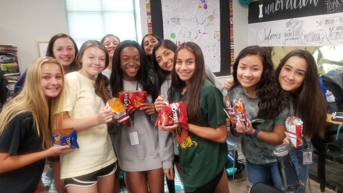 LTHSLOTE's tweet photo. To extend on our lesson on how cultural food influences identity, the kids really wanted to try Dorilocos (not too keen on cuy, lol) so we made #Dorilocos in class today! 
#lotsofveggies #spice #hotsauce #lime https://t.co/J9larAtY6o