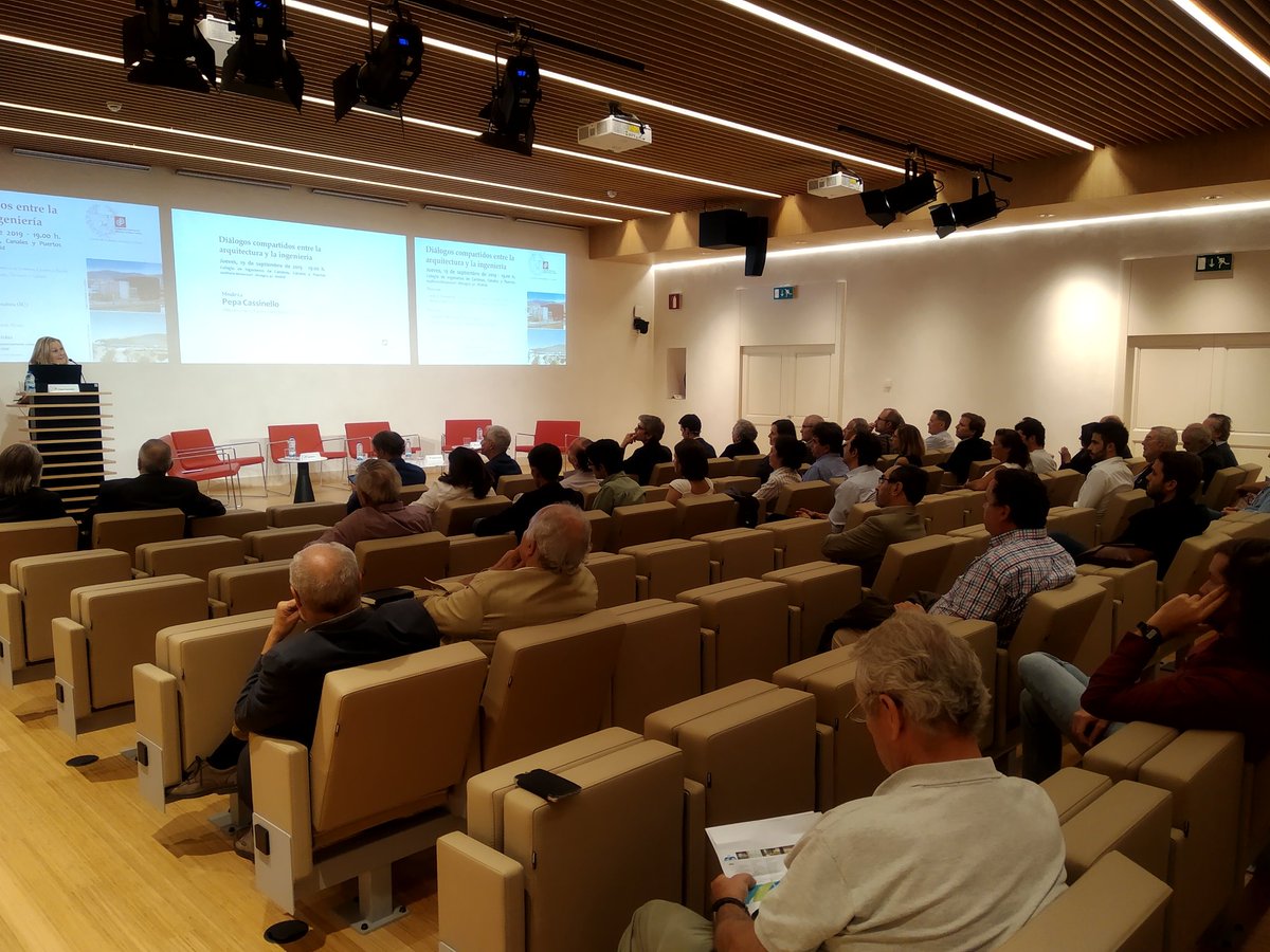 eduardotorroja's tweet photo. Arranca el coloquio #Dialogoscompartidos en @Colegiocaminos con la presentación de Pepa Casinello Plaza, Directora de @eduardotorroja, quien moderará el diálogo. #Arquitectura #Ingeniería https://t.co/q7xudJoV2G