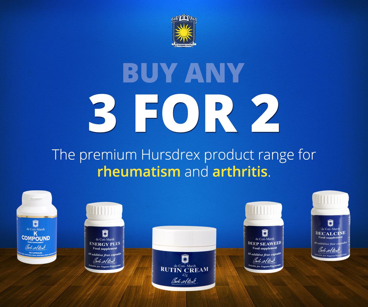 Cursed Insignificant Mentality Bio Health on Twitter: "Buy 3 for 2 offer on Charles de Coti-Marsh products  starts now! Hursdrex is a premium range of special food supplements for  rheumatism and arthritis. To view &amp;
