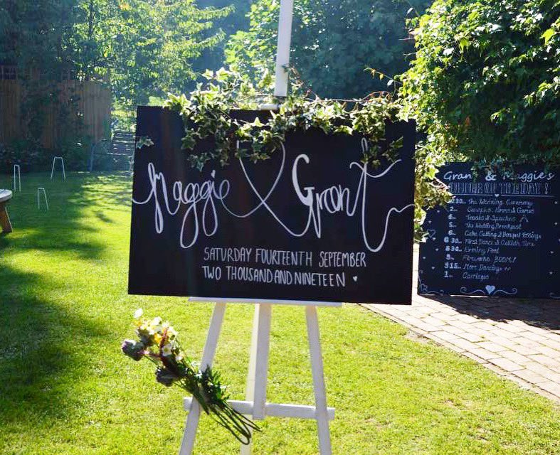 One of my favourites from the weekend - huge congratulations to <a href="/maggiewinder1/">Maggie Winder</a> and Grant, have a great #honeymoon! 💕☀️ 

📸 @knightsmobilebars #weddingsignage #sussexwedding