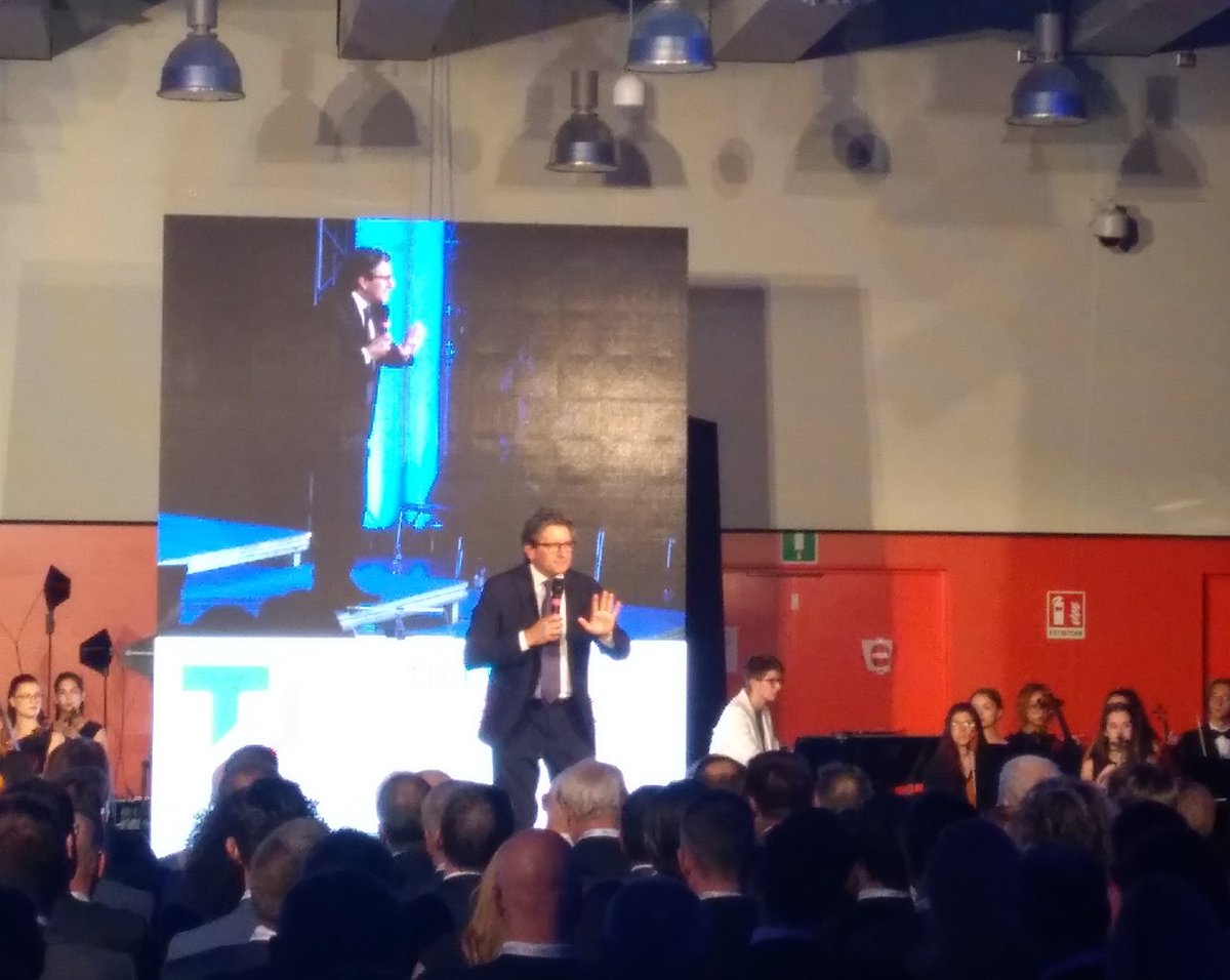 PortodiTrieste's tweet photo. The initial greetings of the president Zeno D'Agostino, launching  the first edition of Trieste Intermodal Day.

#tid2019 https://t.co/wR12pAAjXg